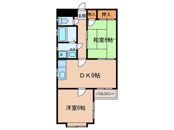 ナカソウマンションの物件間取画像